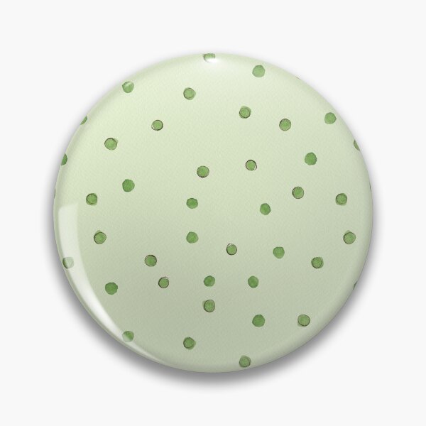 Item preview, Green handpainted watercolor pea polka dots designed and sold by Rebecca Hunter.