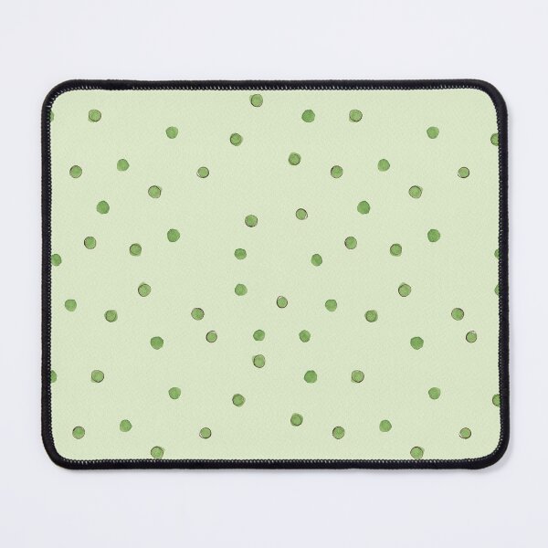 Item preview, Green handpainted watercolor pea polka dots designed and sold by Rebecca Hunter.