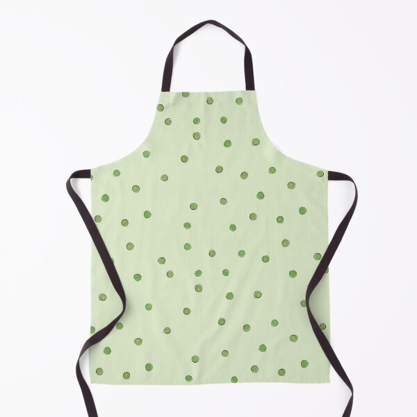 Item preview, Green handpainted watercolor pea polka dots designed and sold by Rebecca Hunter.