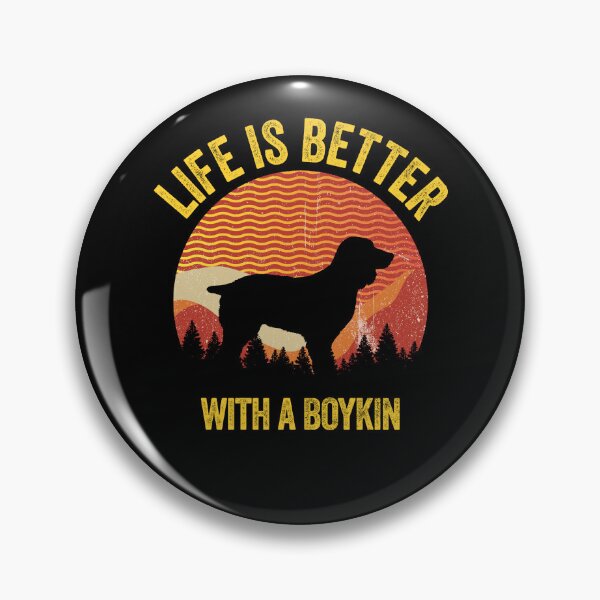 Item preview, Life Is Better With A Boykin Wavy Lines Vintage Dog Gift  designed and sold by Guarddogdrive.