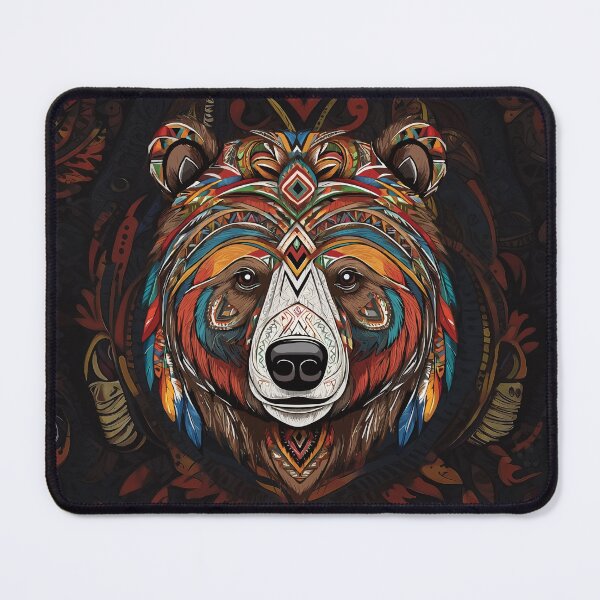 Item preview, Indian Tribal Colorful Bear designed and sold by twisted-dot.
