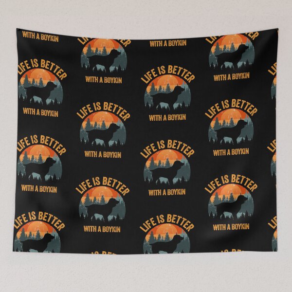 Item preview, Life Is Better With A Boykin Sunset Vintage Dog Gift  designed and sold by Guarddogdrive.