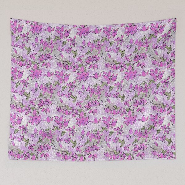 Item preview, Bright Pink Floral Pattern: Bougainvillea Joy designed and sold by Clare Walker.