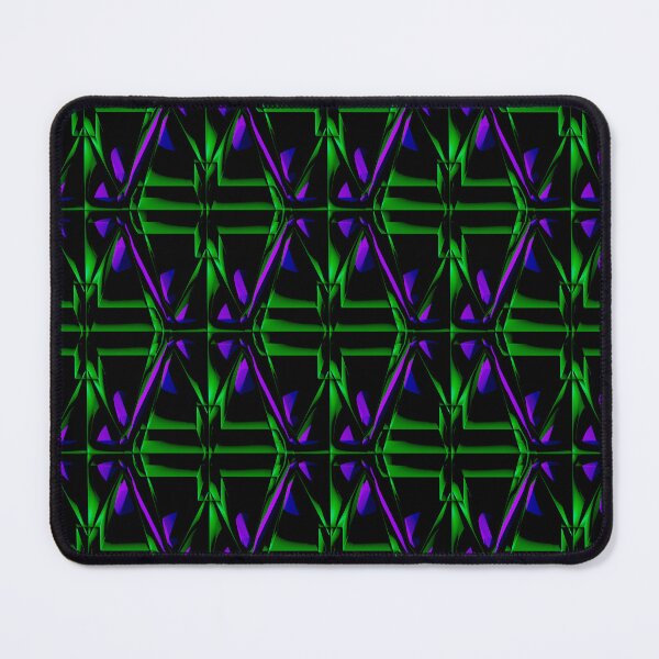 Item preview, Green and Purple Symbols on Black Pattern designed and sold by TheRulerofEarth.