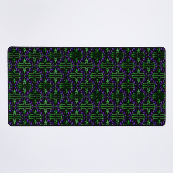 Item preview, Green and Purple Symbols on Black Pattern designed and sold by TheRulerofEarth.
