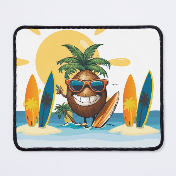 Item preview, Beach coconut with surfboards designed and sold by Yeyishop.