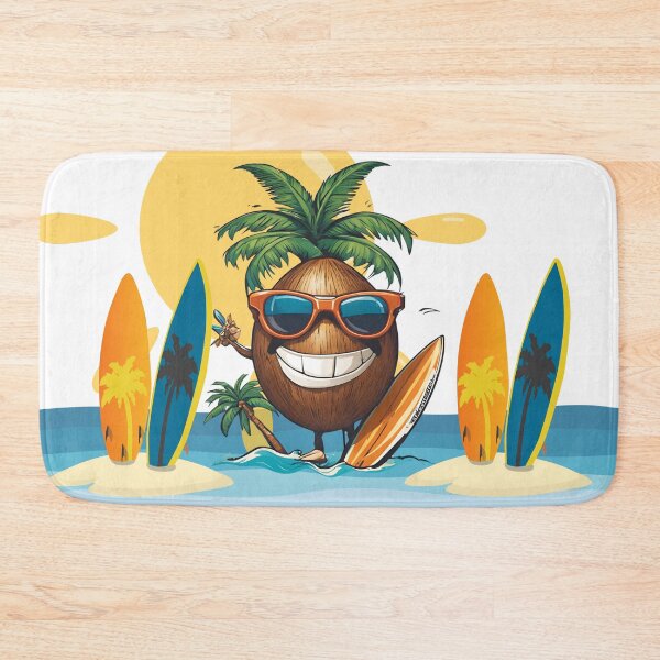 Item preview, Beach coconut with surfboards designed and sold by Yeyishop.