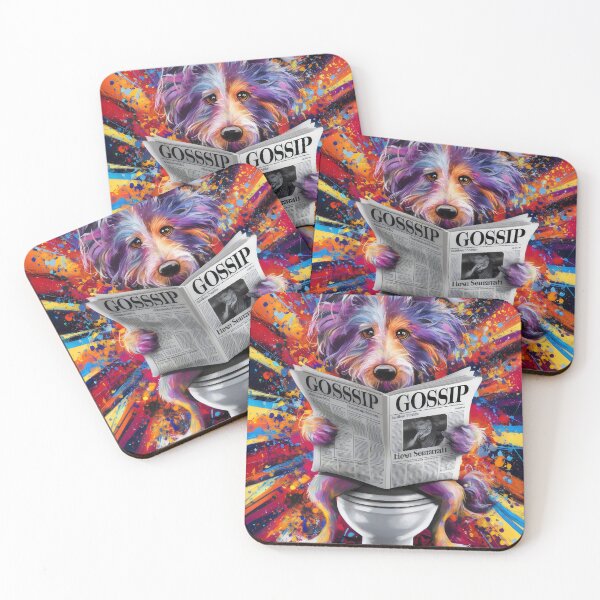 Item preview, A reading dog. designed and sold by MyHappyArtShop.