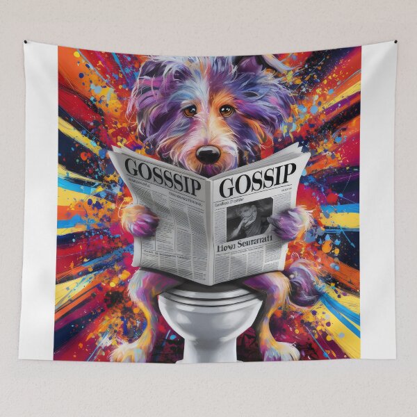 Item preview, A reading dog. designed and sold by MyHappyArtShop.