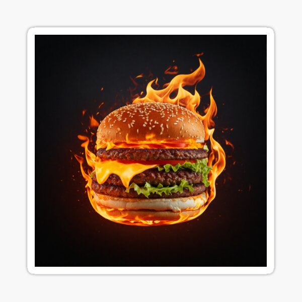 Item preview,  Flame-Cooked Burger Logo designed and sold by Sadia  Jannat.