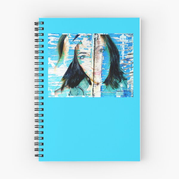 Item preview, Filtered photograph portrait of turquoise blue woman designed and sold by Carré Comme Orange.
