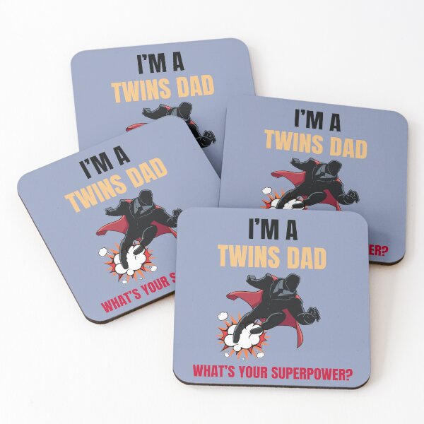 Item preview, Twins Dad Fathers Day Superhero Twin Father  designed and sold by MomentumCloset.