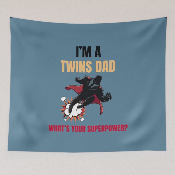 Item preview, Twins Dad Fathers Day Superhero Twin Father  designed and sold by MomentumCloset.