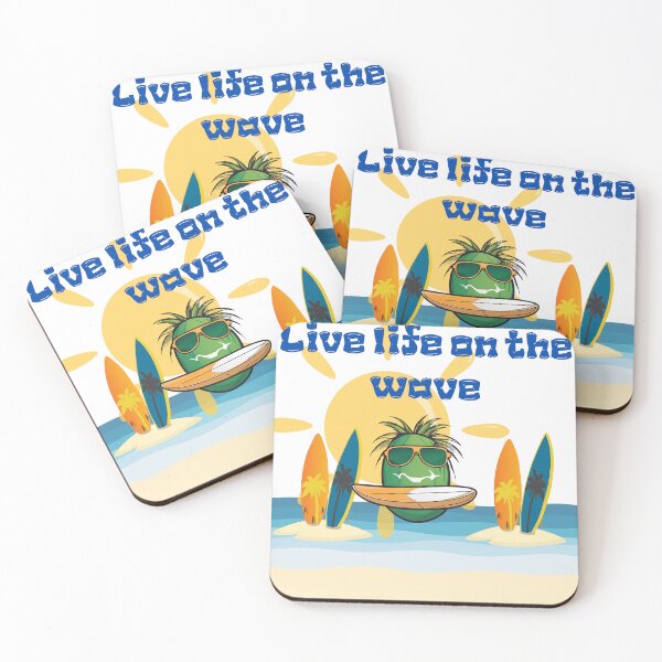 Item preview, Beach coconut with surfboards designed and sold by Yeyishop.