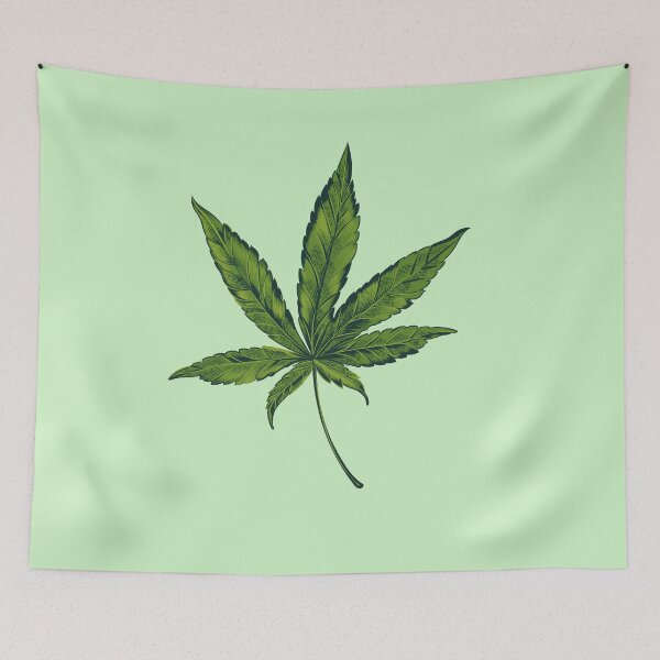 Item preview, Hand drawn cannabis leaf designed and sold by FleurDesign.