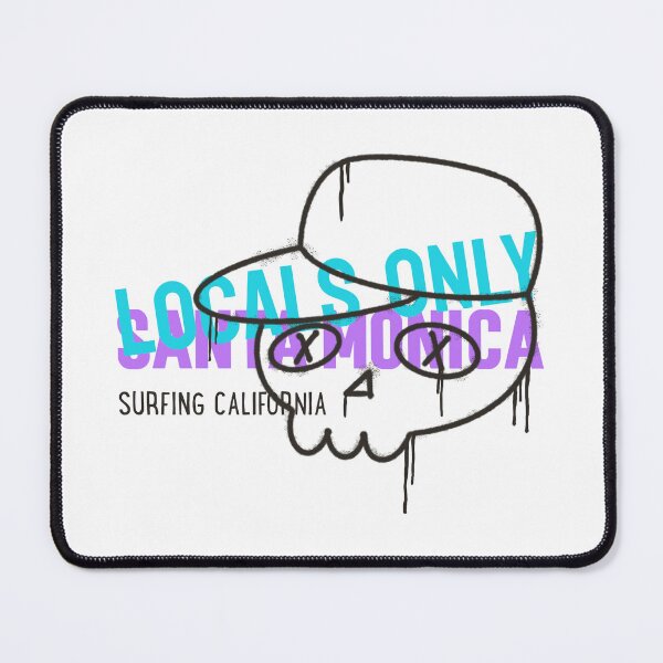 Item preview, Locals Only Santa Monica Surfing California designed and sold by GrufTee.