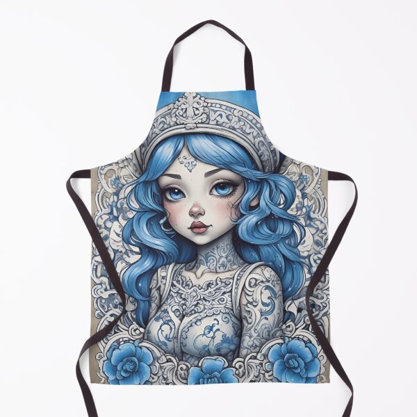 Item preview, Little Blue Tattoo Pinup designed and sold by MatrixTattoo.