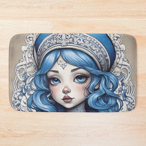 Item preview, Little Blue Tattoo Pinup designed and sold by MatrixTattoo.