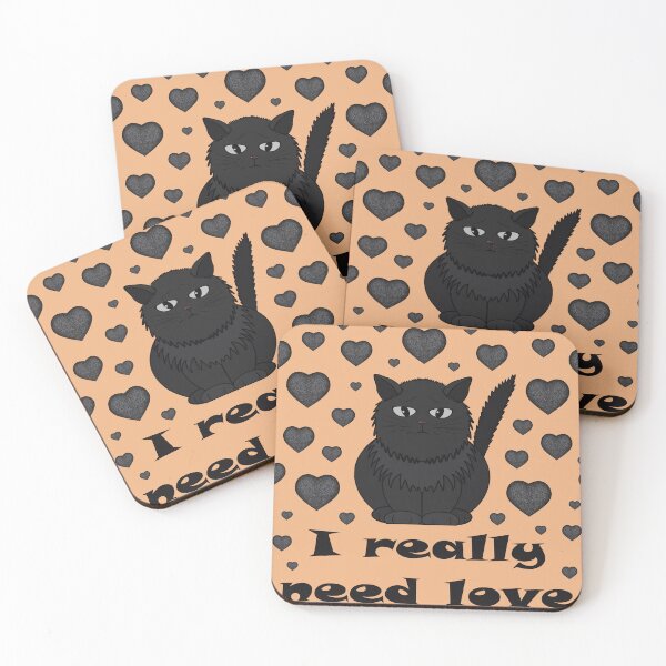 Item preview, Pattern with a cat that needs love designed and sold by Cherevan.