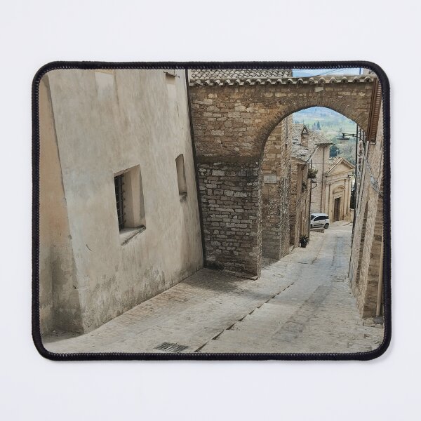 Item preview, Ascend Through History: Spello's Archway-Adorned Sloping Lane designed and sold by EpicVistas.