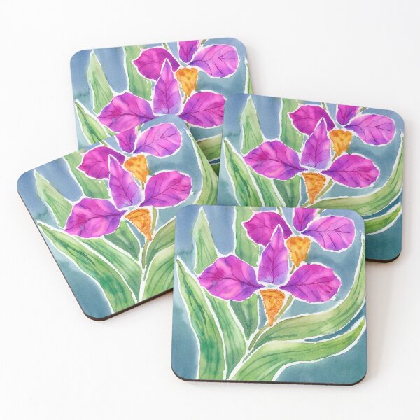 Item preview, Batik purple irises designed and sold by Artbydekloe.