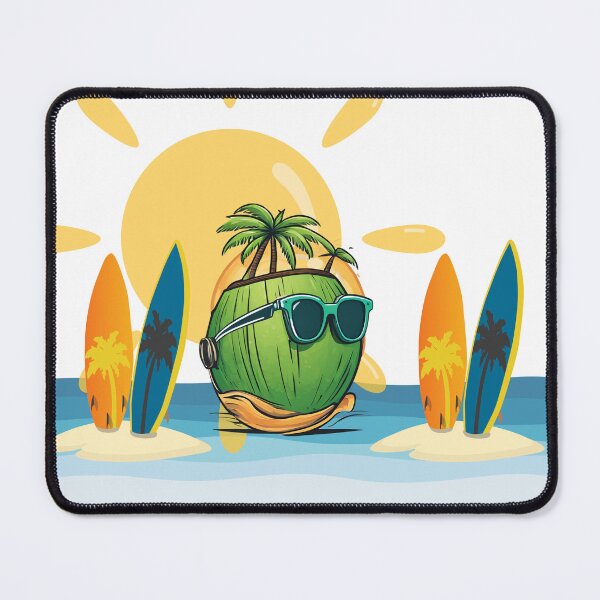 Item preview, Beach coconut with surfboards designed and sold by Yeyishop.