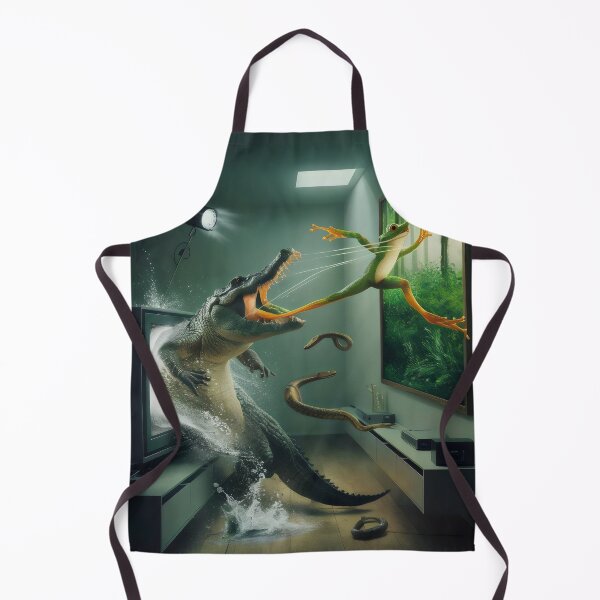 Item preview, Crocodile and frog meeting. designed and sold by MyHappyArtShop.
