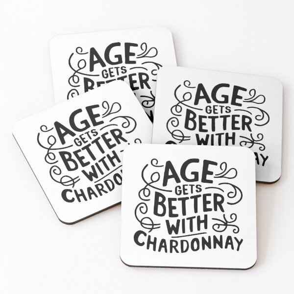 Item preview, Age Gets Better With Chardonnay! Funny Wine Black  designed and sold by PMCreative.