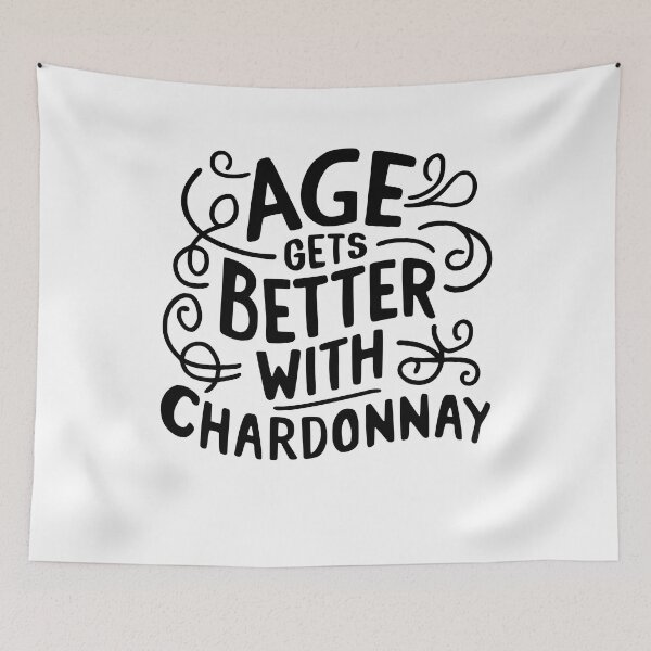 Item preview, Age Gets Better With Chardonnay! Funny Wine Black  designed and sold by PMCreative.