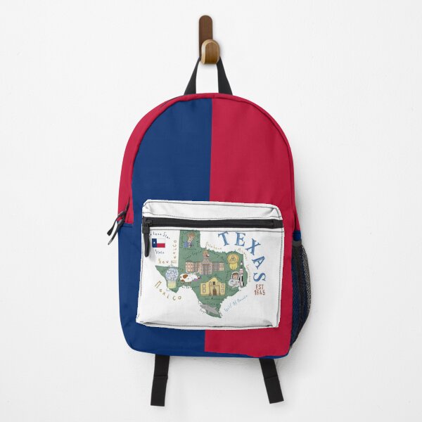 Item preview, Map of Texas, United States with State Icons and Flag designed and sold by Carla Daly.