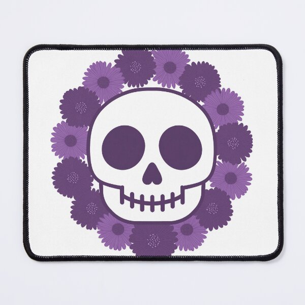 Item preview, Purple Floral Skull designed and sold by redmakesart.