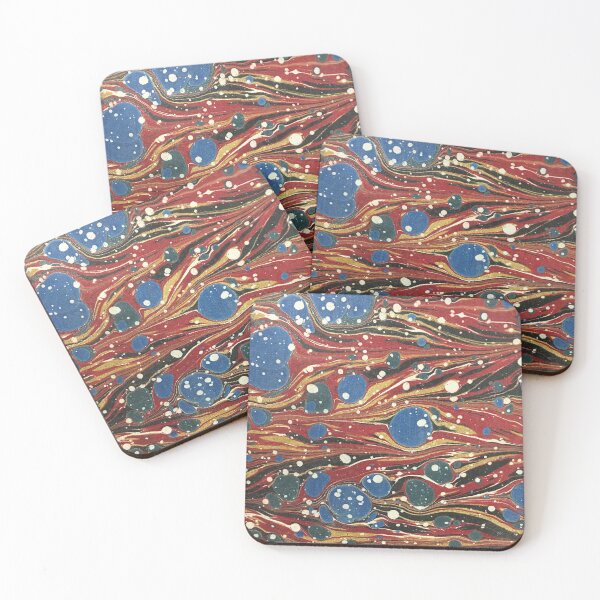Item preview, Antiquarian marbled endpaper pattern designed and sold by linolibrarian.
