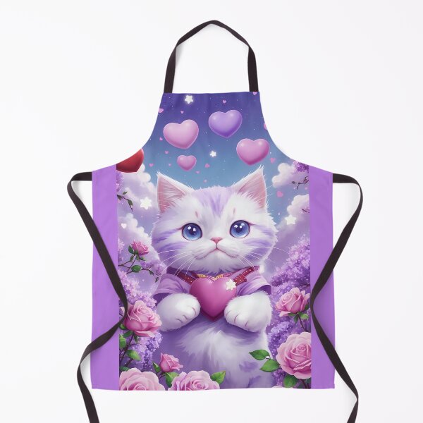Item preview, Cute purple Cat and Lilacs designed and sold by Paxy Designs.