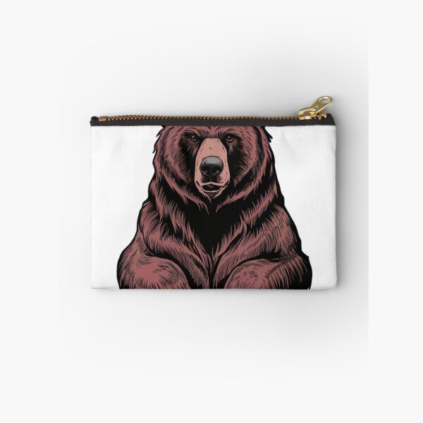 Item preview, Bear 2D flat illustration t-shirt design with text saying "Bear With Me" in the style of Vintage Comic Book. designed and sold by ploen kongsuwan.