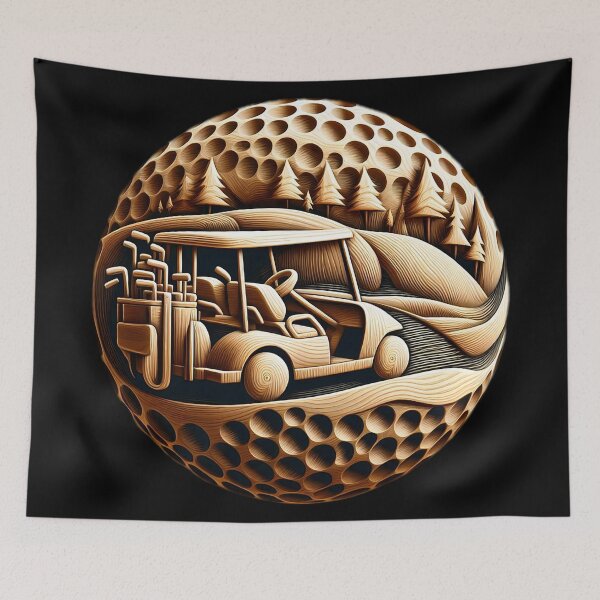 Item preview, Golf Ball Artistic Essence in Wood Golfing Art designed and sold by SportsT-Shirts.