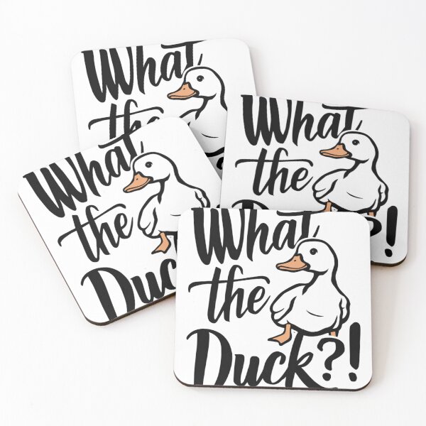 Artikelvorschau, Ein verspielter und moderner Kalligrafie-T-Shirt-Text „What the Duck?!“ entworfen und verkauft von ploen kongsuwan.