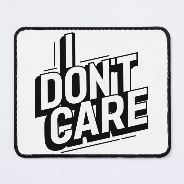 Item preview, I don't care typography designed and sold by ShahinurSobuj.