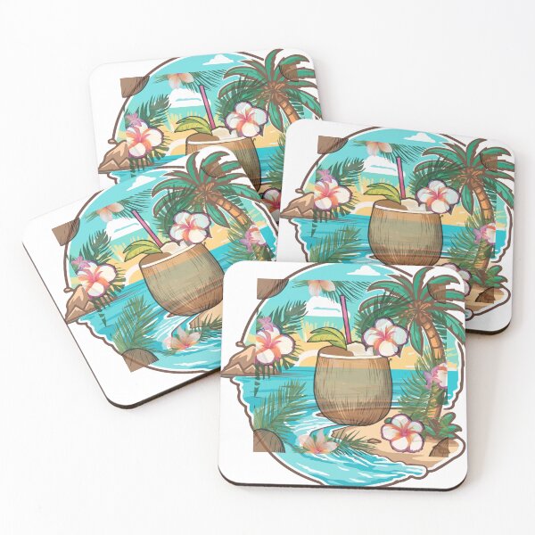 Item preview, tropical coconut lovers designed and sold by Yeyishop.
