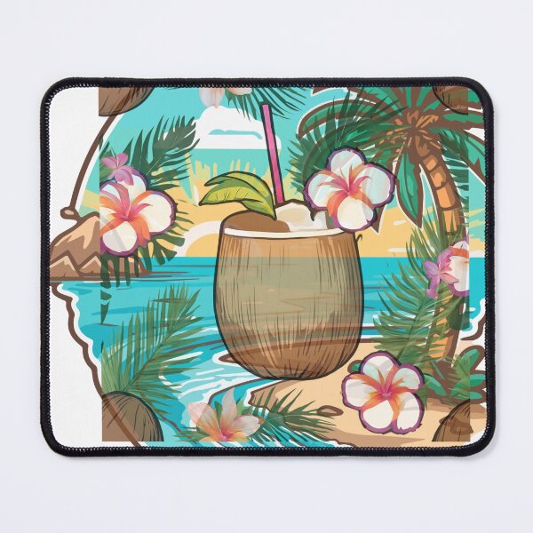 Item preview, tropical coconut lovers designed and sold by Yeyishop.