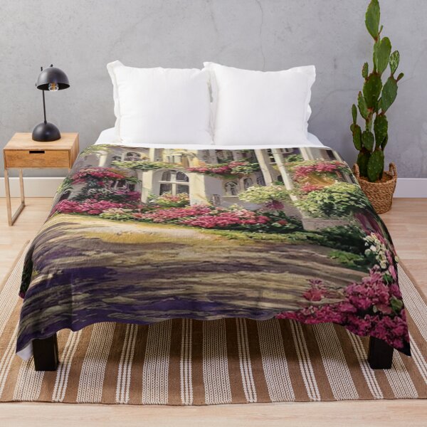 Item preview, Enchanting Road: A Floral Escape in a Historic Town designed and sold by LyssasMindArt.