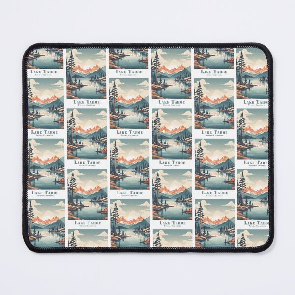 Item preview, Vintage travel poster of Lake Tahoe Sierra Nevada - California, Nevada, – Abstract retro nature art for tourism and travel fans designed and sold by pod24.