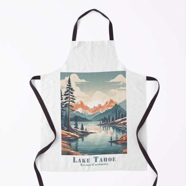 Item preview, Vintage travel poster of Lake Tahoe Sierra Nevada - California, Nevada, – Abstract retro nature art for tourism and travel fans designed and sold by pod24.