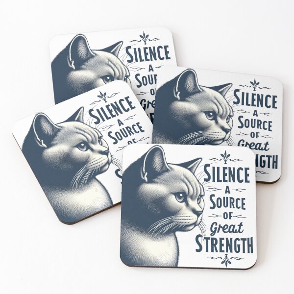 Item preview, A wise cat says that silence is a source of  great strength  designed and sold by Coollzone.