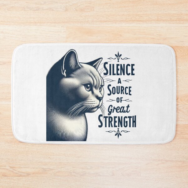 Item preview, A wise cat says that silence is a source of  great strength  designed and sold by Coollzone.