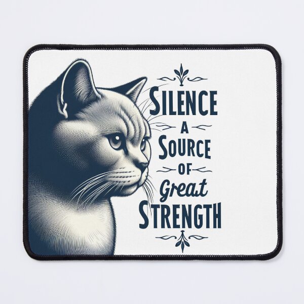 Item preview, A wise cat says that silence is a source of great strength designed and sold by Coollzone.