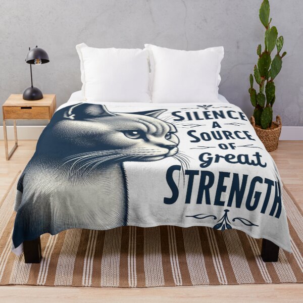 Item preview, A wise cat says that silence is a source of  great strength  designed and sold by Coollzone.