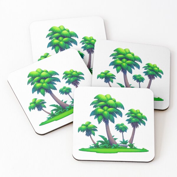 Item preview, Tropical tranquility: Island with Palm Trees for a Moment of Peace designed and sold by Mauro  Brito.