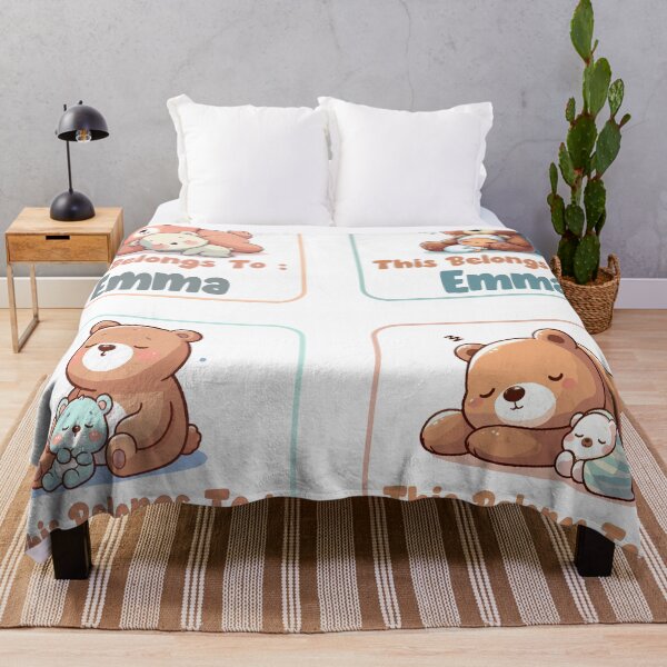 Item preview, This Belongs To Emma Girl Name Baby And Mother Bear Animal designed and sold by Stick-Artistry.