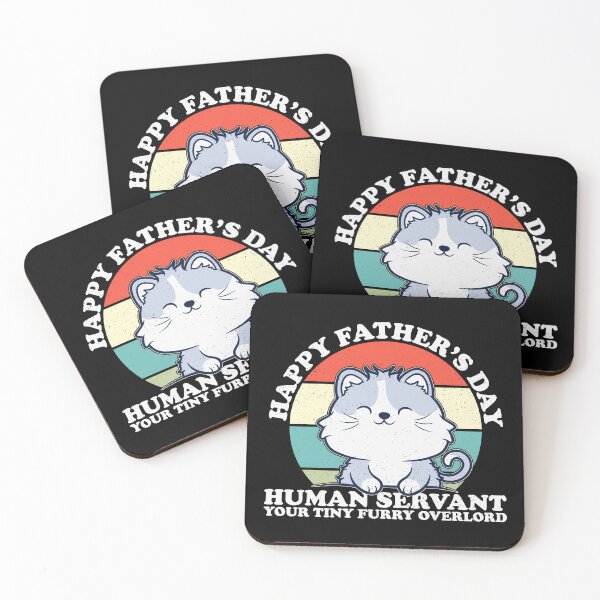 Item preview, Happy Father's Day Human Servant Your Tiny Furry Overlord Cat designed and sold by RayanPod.