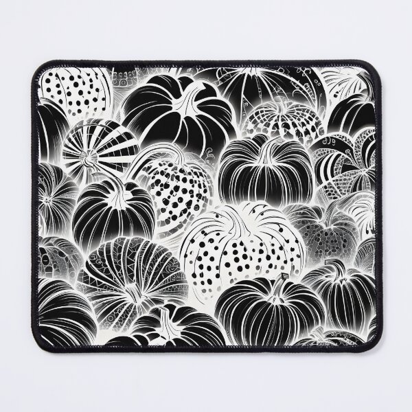Item preview, Pumpkin Inverse Pattern Monochrome Black and White Ink Pen designed and sold by ShaViArt.